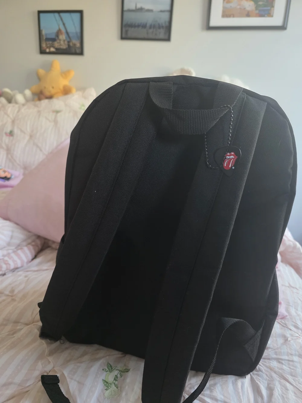 The Rolling Stones Black Logo Backpack - Men's Casual Daypack
